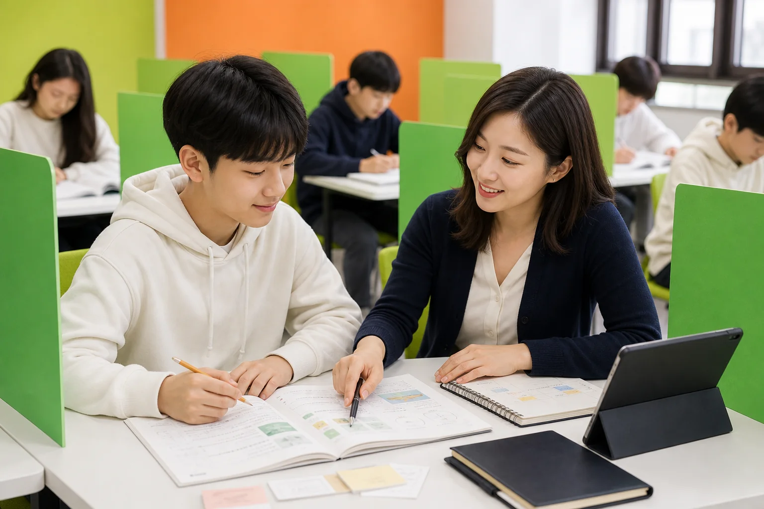 와와센터 학습가이드 상담 장면